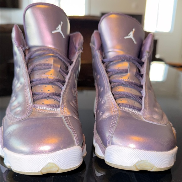 Jordan Women's Iridescent Purple Sneakers - Picture 8 of 9